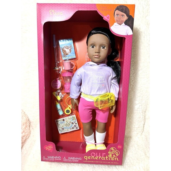Our Generation Elissa 18'' Camping Doll & Accessories Set NEW - Picture 6 of 7